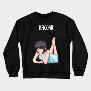 kawaii sleepover girl v2 Crewneck Sweatshirt